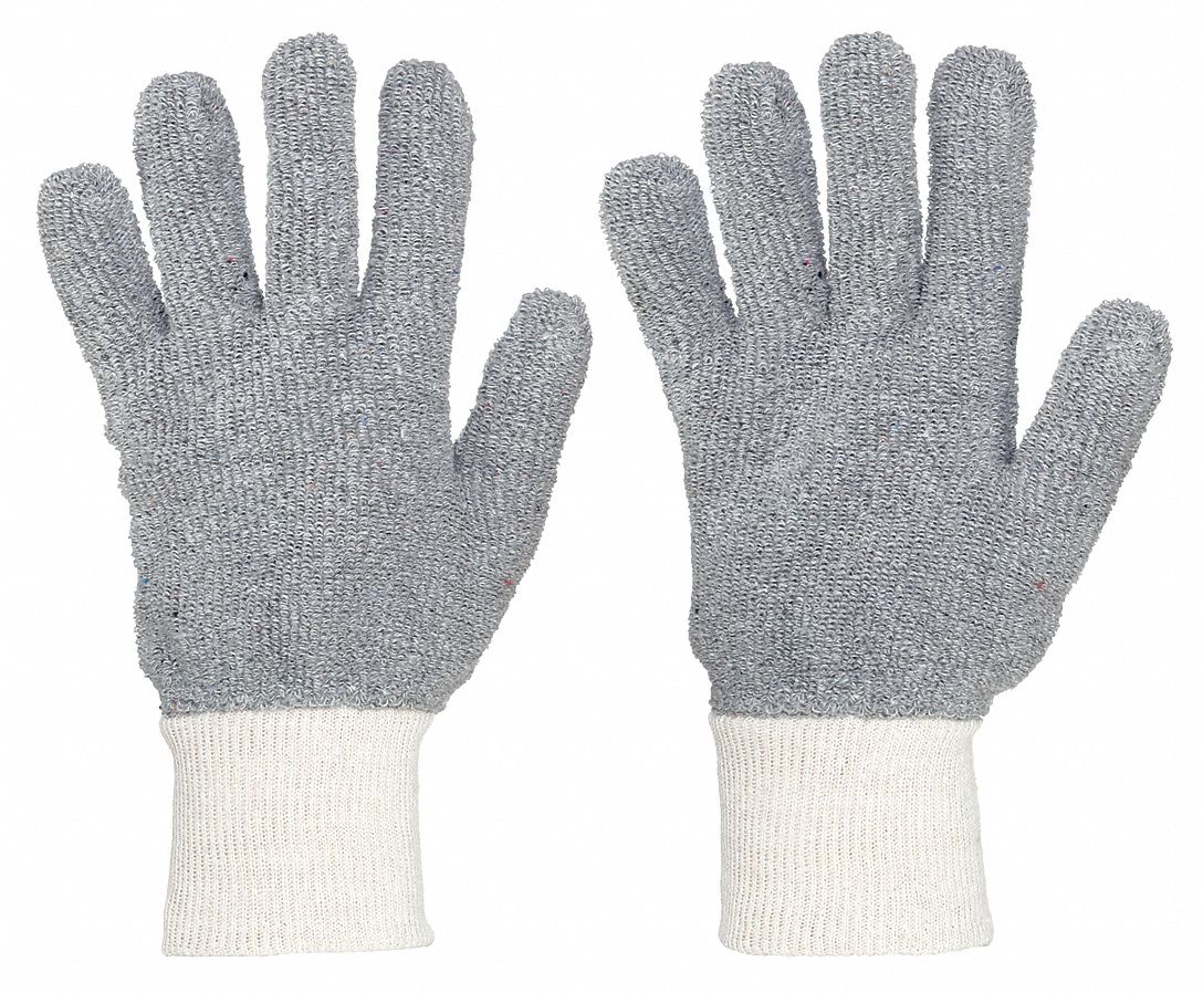 MCR SAFETY 9420KM Gloves Cotton/Polyester L Grey PK12