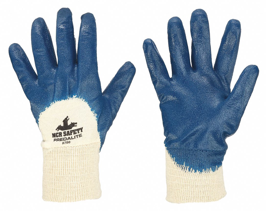 MCR SAFETY 9780L Coated Gloves Knit Wrist L PK12