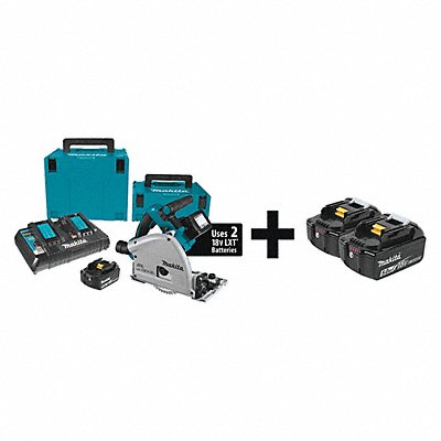 MAKITA XPS01PTJBL1850B2 Cordless Circ Saw Kit 6-1/2 in Blade Dia