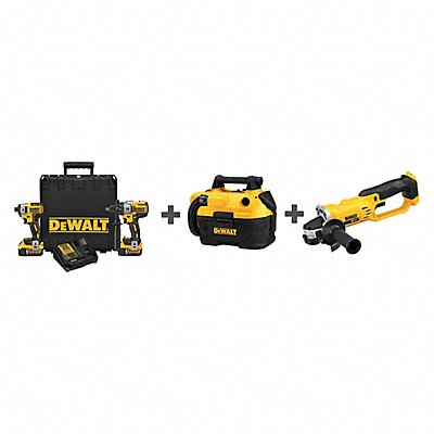 DEWALT DCK299P2DCV580HDCG412B Cordless Combination Kit 4 Tools 20V DC