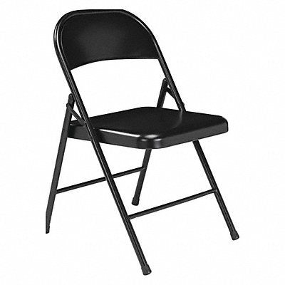 NATIONAL PUBLIC SEATING 910 Commercialine Folding Chair Stl Blk PK4