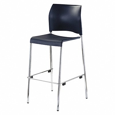 NATIONAL PUBLIC SEATING 8810B1110 Cafe Bar Stool Plastic Seat Black