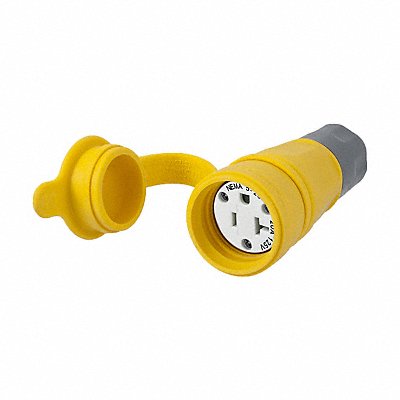 HUBBELL HBL15W33A WT Strt Bld Cnr Yllw 2P3W Elastomer 5-20R