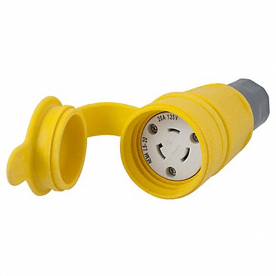 HUBBELL HBL27W47 WT LckCon Strt 20 A Yellow Elastomer L5-20R