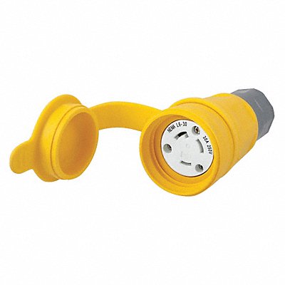 HUBBELL HBL29W48 WT LckCon Strt 30 A Yellow Elastomer L6-30R