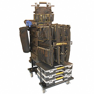 MOBILE SHOP MSCPMCEMPTY Black Light Duty Tool Utility Cart