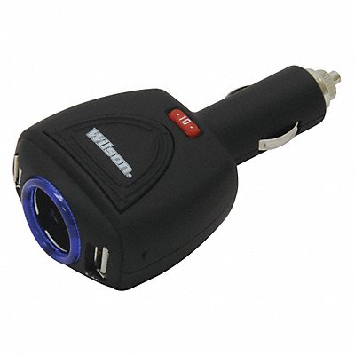 WILSON 3051224USBBL USB Adaptor 2 Outlet 13in.Wx8in.Dx5in.H