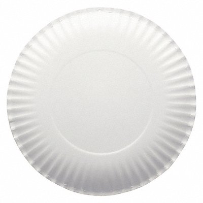 GRAINGER 13109 Disposable Paper Plate 9 in White PK1000