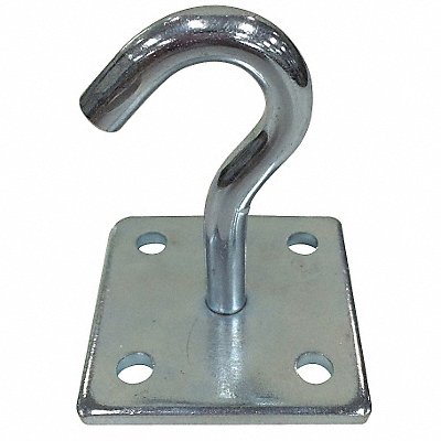 GRAINGER 39DL15 Single Point Hook Steel Zinc 4in H