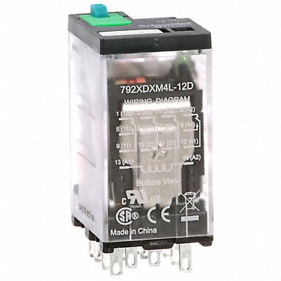 SCHNEIDER 792XDXM4L12D J2425 General Purpose Relay 12VDC 4PDT 14Pins