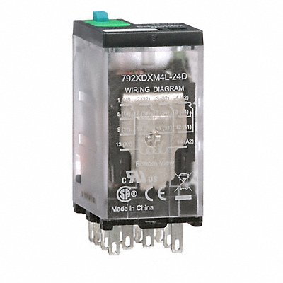 SCHNEIDER 792XDXM4L24D J2425 General Purpose Relay 24VDC 4PDT 14Pins
