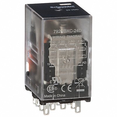 SCHNEIDER 792XDXC24D J2424 General Purpose Relay 24VDC 4PDT 14Pins