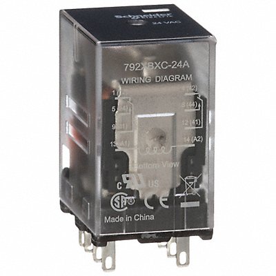 SCHNEIDER 792XBXC24A J2420 General Purpose Relay 24VAC DPDT 8Pins