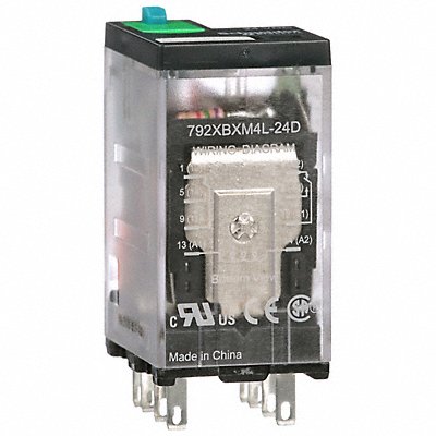 SCHNEIDER 792XBXM4L24D J2421 General Purpose Relay 24VDC DPDT 8Pins