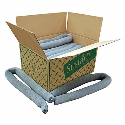 SUSTAYN BY SPILFYTER G30 Absorbent Sock Universal 4 ft L PK15