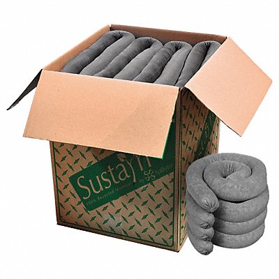 SUSTAYN BY SPILFYTER G34 Absorbent Sock Universal 4 ft L PK40
