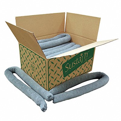 SUSTAYN BY SPILFYTER G37 Absorbent Sock Universal 10 ft L PK6