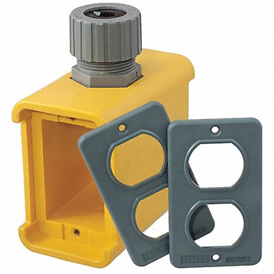 HUBBELL WIRING DEVICE-KELLEMS HBL3000 Portable Outlet Box 5.00 L Thermoplastic