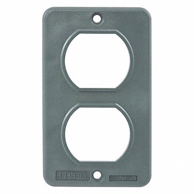HUBBELL WIRING DEVICE-KELLEMS HBL3051 Outlet Box Plate For Duplex Receptacle
