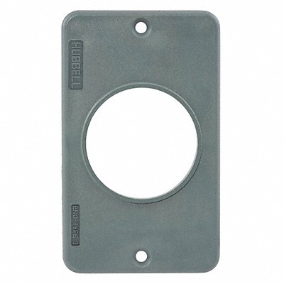 HUBBELL WIRING DEVICE-KELLEMS HBL3055 Outlet Box Plate For 1.56 In Dia Device
