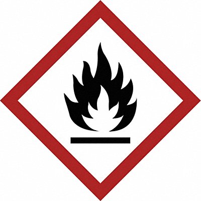 BRADY 118877 Label GHS Flammable Paper PK4