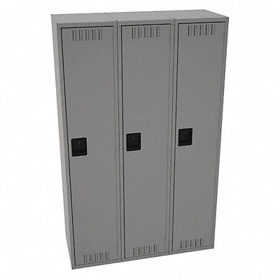 TENNSCO STS151872CMG Locker 1x3Locker Md Grey 72 x15 x18 Assm