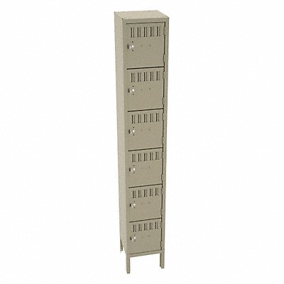 TENNSCO BS61212121SD Bx Locker 6x1Locker Sand 78 x12 x12 Assm