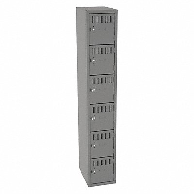 TENNSCO BS6121812AMG Bx Locker 6x1Locker Grey 72 x12 x18 Assm