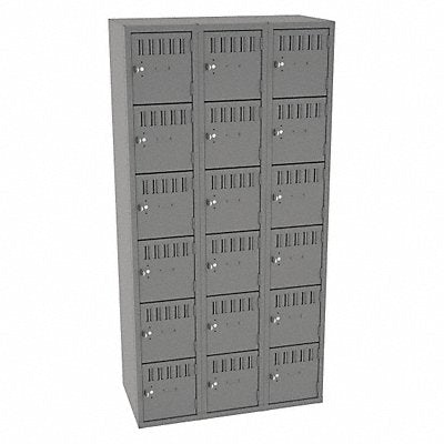 TENNSCO BS6121812CMG Bx Locker 6x3Locker Grey 72 x36 x18 Assm
