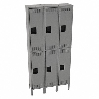 TENNSCO DTS1212363MG K4164 Locker 2x3Locker Md Grey 78 x36 x12 Assm