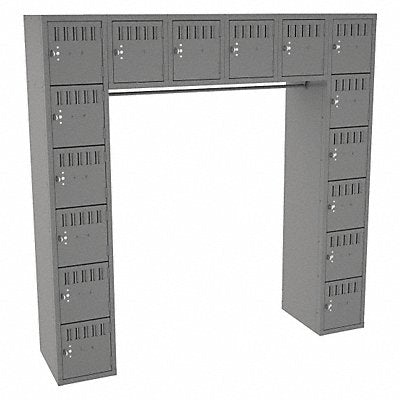 TENNSCO SRS721872AMG Locker 6x6Locker MediumGrey 72 x72 x18 Assm