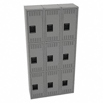 TENNSCO TTS121224CMG K4158 Locker 3x3Locker Md Grey 72 x36 x12 Assm