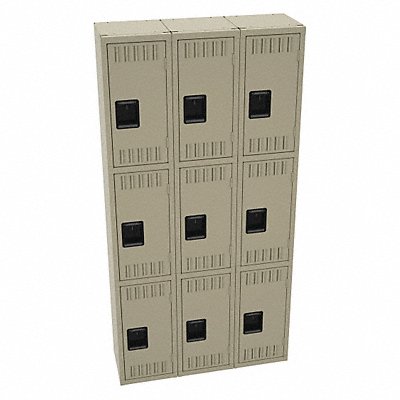 TENNSCO TTS121224CSD K4158 Wardrobe Locker 3x3Locker Sand 72 x36 x12 Assm