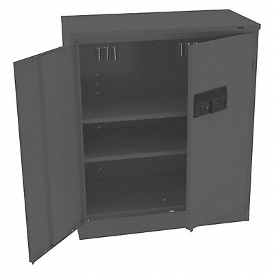 TENNSCO 4218DLXELBK Storage Cabinet 42 x36 x18 Black 2Shlv