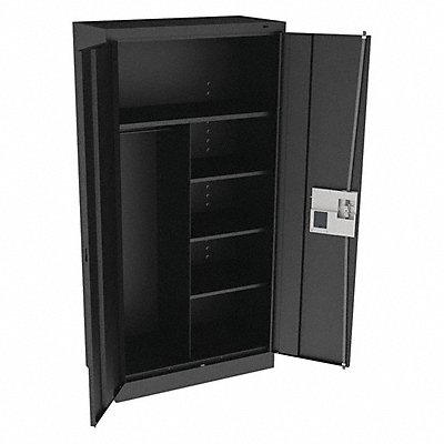 TENNSCO 7214ELBK Storage Cabinet 72 x36 x18 Black 5Shlv
