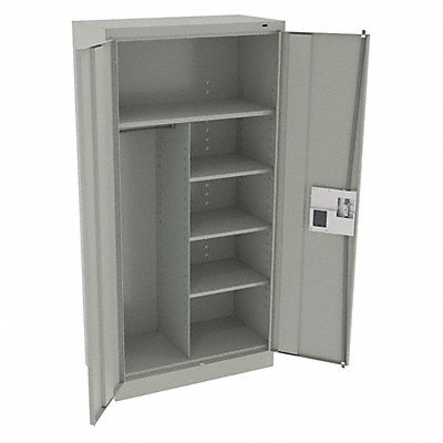 TENNSCO 7214ELLG Storage Cabinet 72 x36 x18 LtGry 5Shlv