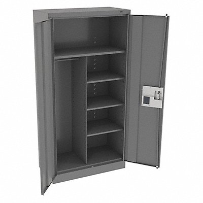 TENNSCO 7214ELMG Storage Cabinet 72 x36 x18 MdGry 5Shlv