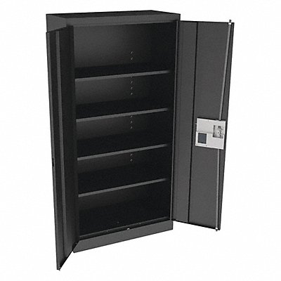 TENNSCO 7218ELBK K3837 Storage Cabinet 72 x36 x18 Black 4Shlv