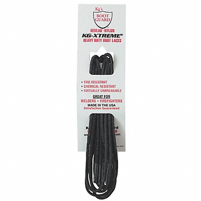 KG S BOOT GUARD 254 Boot and Shoe Laces 54 Black PR