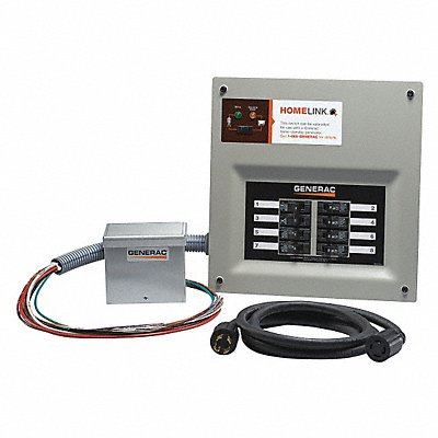 GENERAC 6854 Mnl Trans Swtch 120/240V AC 30A 10Spaces