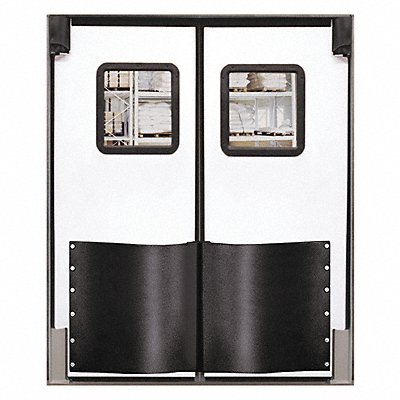 CHASE 7296RDWHI H1837 Swinging Dr 8x6ft White Polyethylene PR