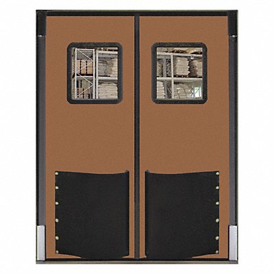 CHASE 6096RD25MBR Swinging Door 8 x 5 ft Medium Brown PR