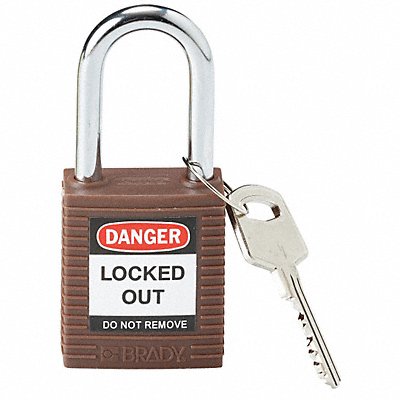BRADY 103033 D1949 Lockout Padlock KD Brown 1-3/4 H