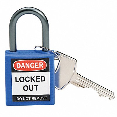 BRADY 143156 H1700 Lockout Padlock KD Blue 1-2/5 H