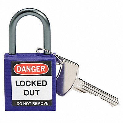 BRADY 118967 Lockout Padlock KA Purple 1-2/5 H PK3