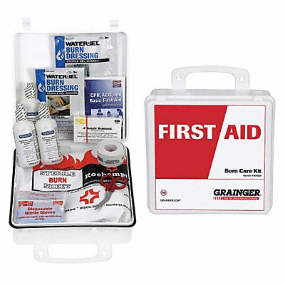 GRAINGER 54558 Burn Care Kit 13pcs 2.75 W 9.5 H White