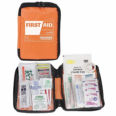 GRAINGER 54601 First Aid Kit w/House 43pcs 2x5.75 OR