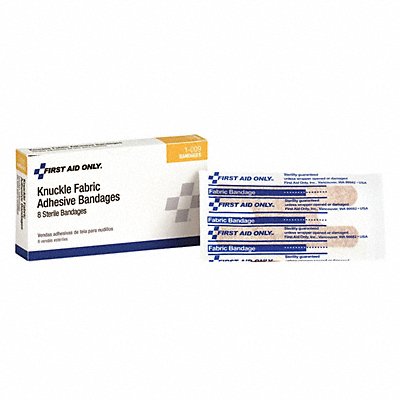FIRST AID ONLY 1009 Knuckle Bandages 3 x1.5 Fabric PK8