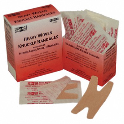 FIRST AID ONLY 1825 Knuckle Bandages 3 x1.5 Fabric PK25