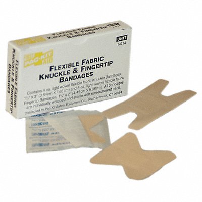 FIRST AID ONLY 1014 Fingertip/Knuckle Bandages 3 x1 PK9